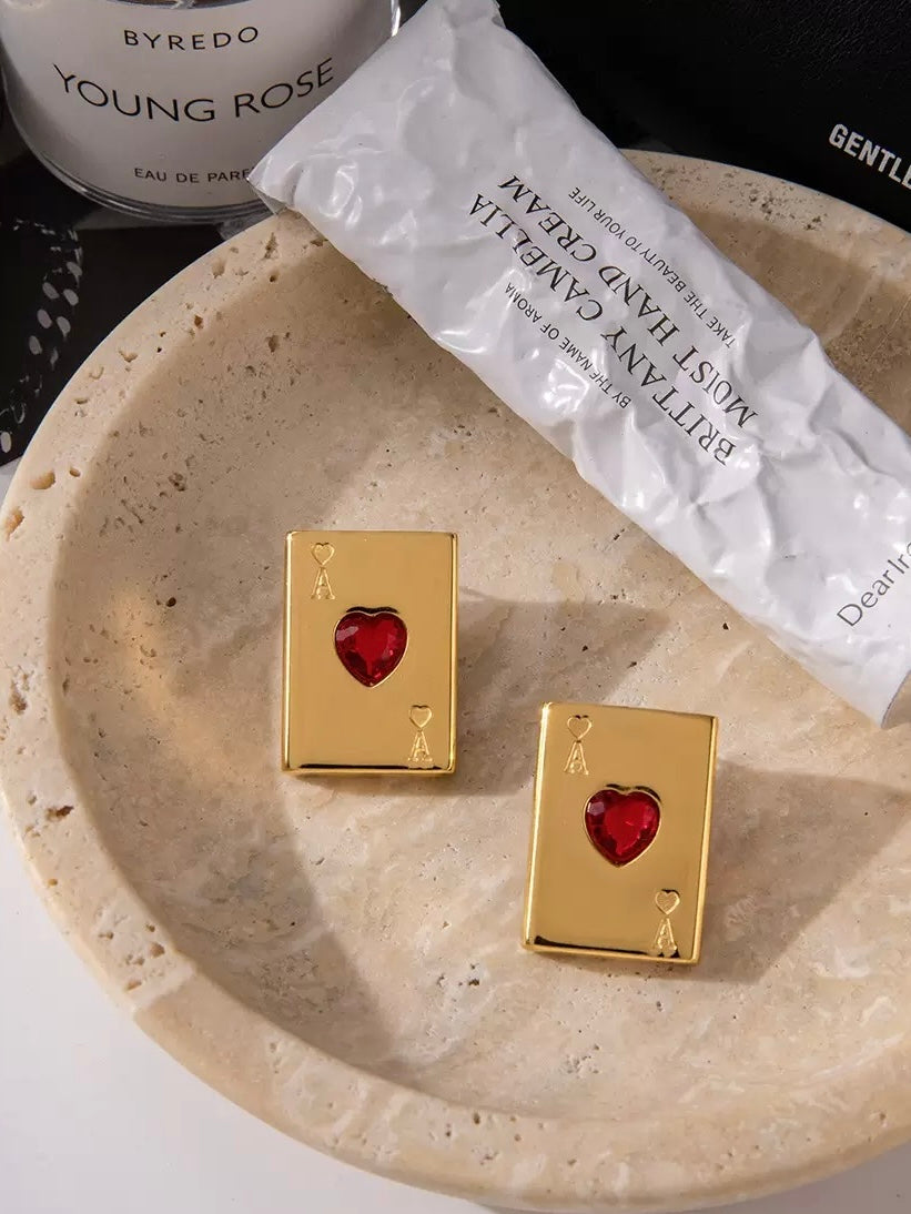 POKER EARRINGS