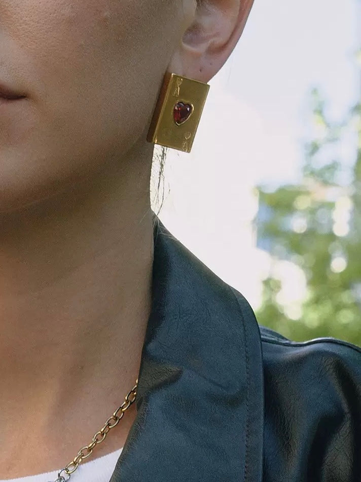 POKER EARRINGS