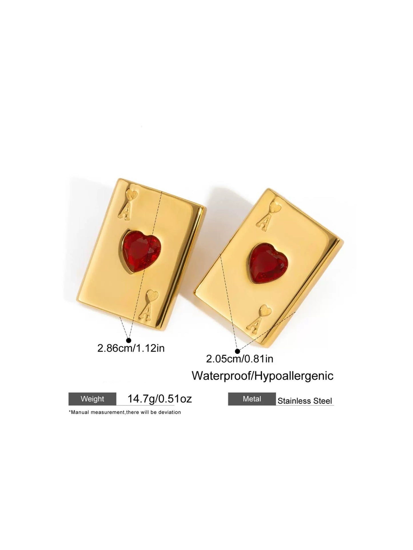 POKER EARRINGS