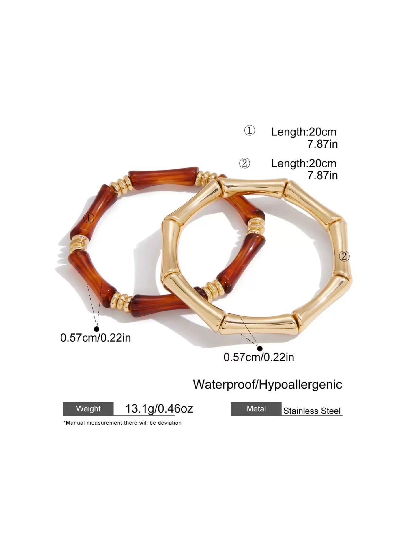 BROWN RESIN BRACELET