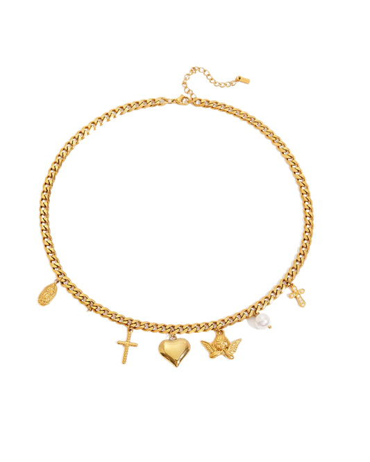 HEAVENLY CROSS NECKLACE