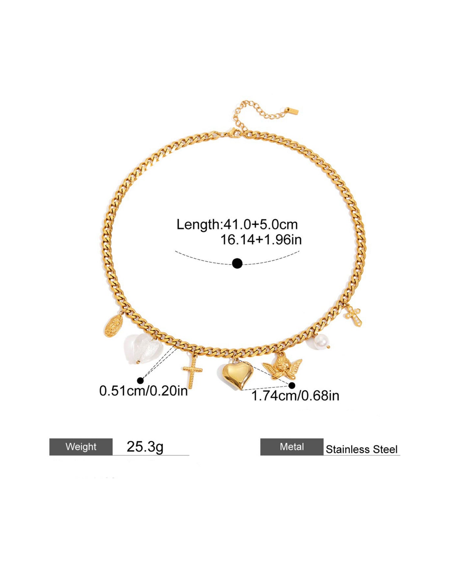 HEAVENLY CROSS NECKLACE