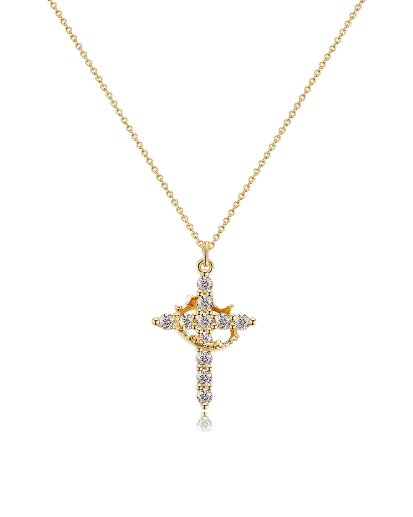 CROWN CROSS NECKLACE