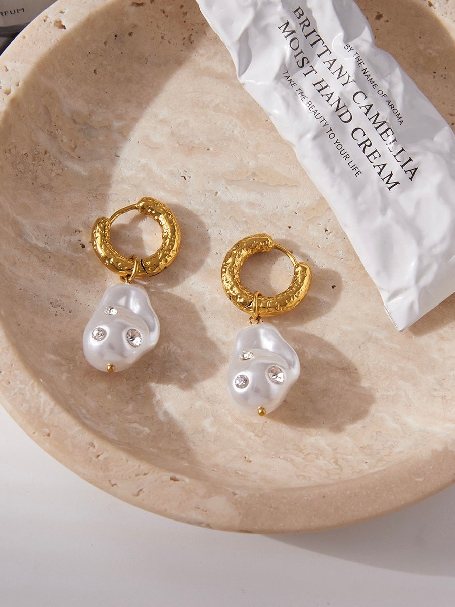 PEARL WATER DROP EARRINGS