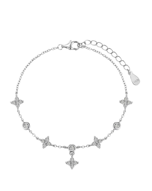 FOUR-LEAF BUBBLE DIAMOND BRACELET