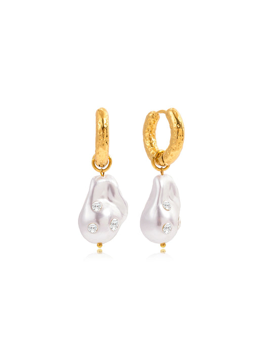 PEARL WATER DROP EARRINGS