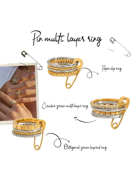 CRACKED CROSS RING