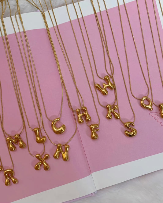 BUBBLE LETTER NECKLACE