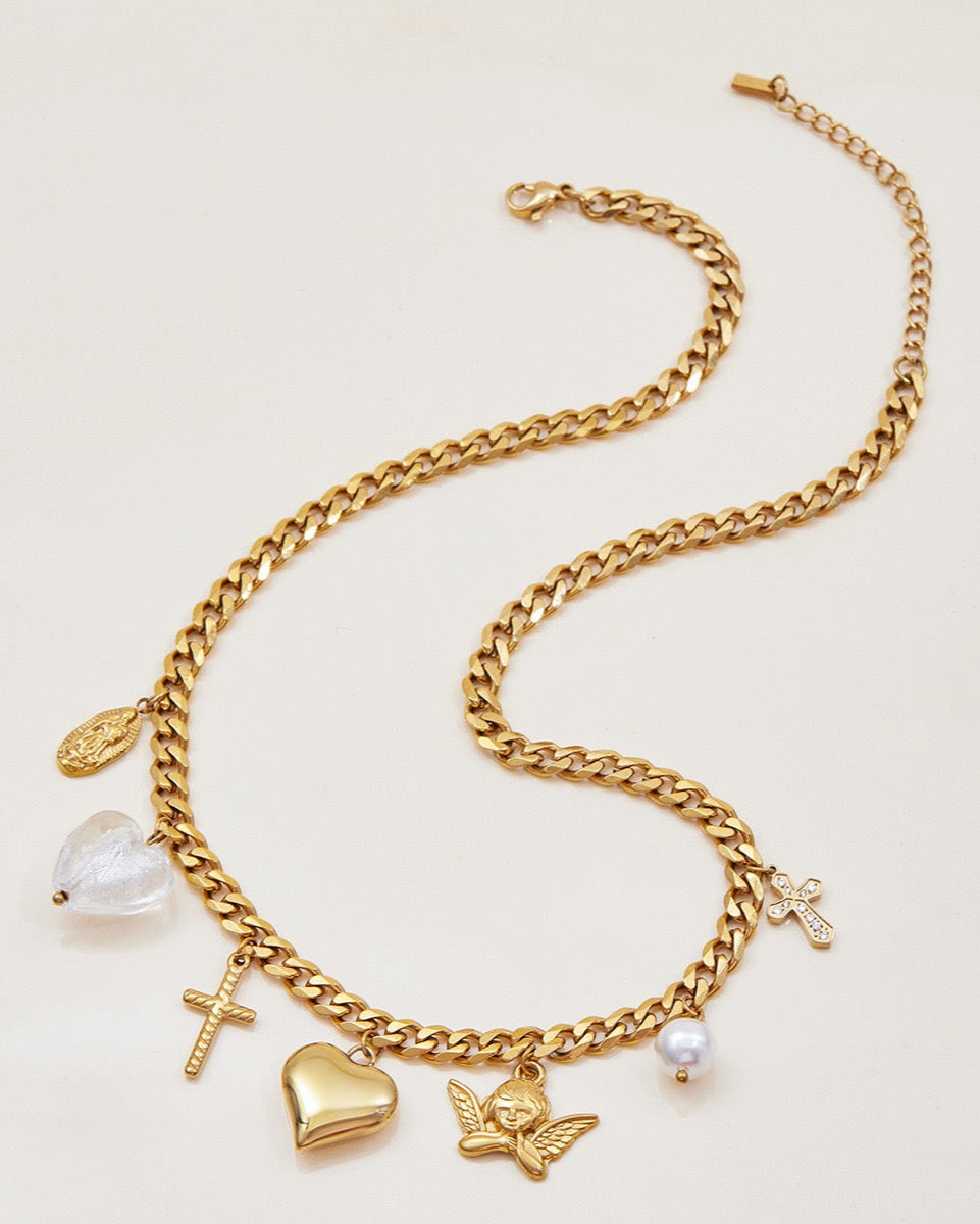 HEAVENLY CROSS NECKLACE