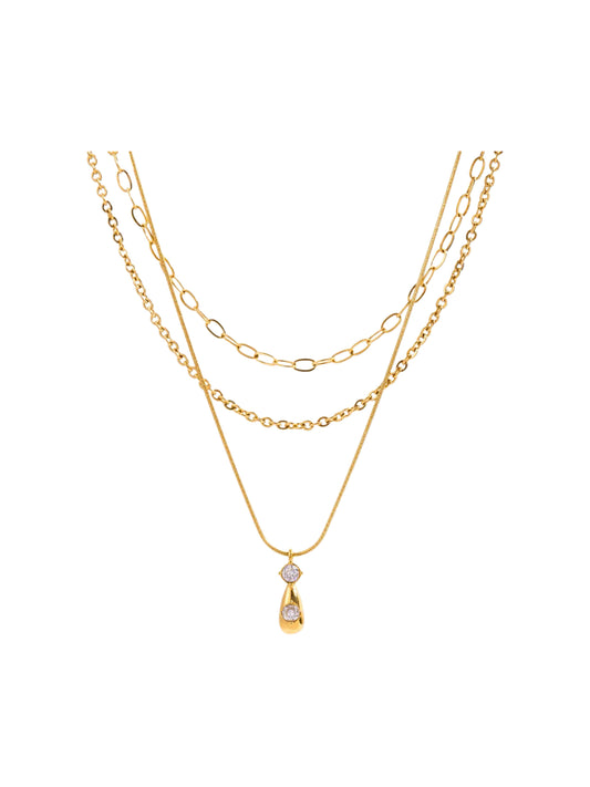 WATERDROP MULTI-LAYERN NECKLACE