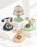 ENAMEL VINTAGE TELEPHONE TRINKET BOX