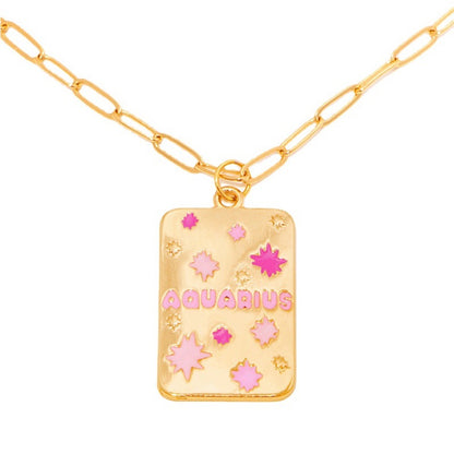 ZODIAC SIGN PATTERN NECKLACE