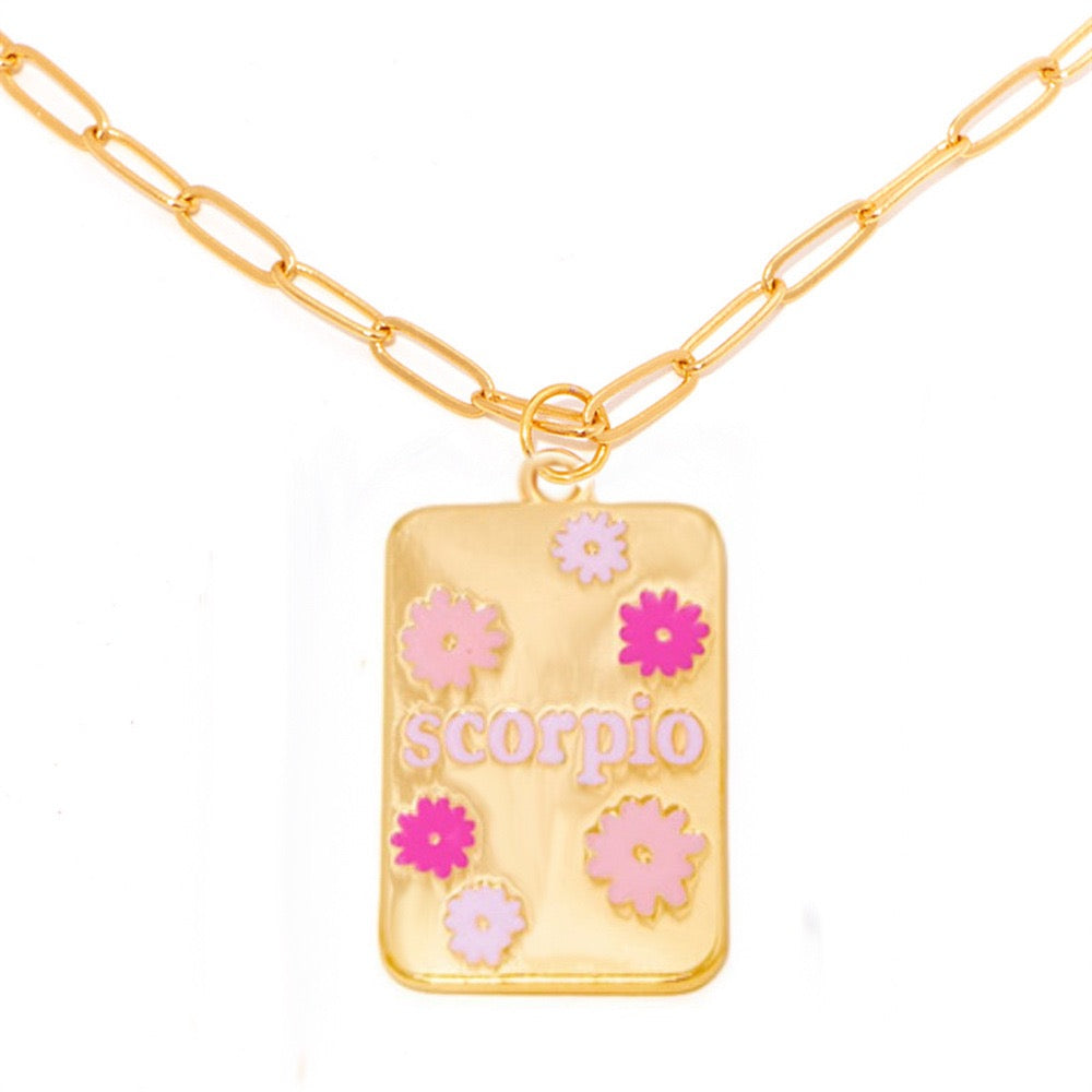 ZODIAC SIGN PATTERN NECKLACE