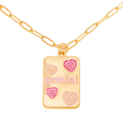 ZODIAC SIGN PATTERN NECKLACE