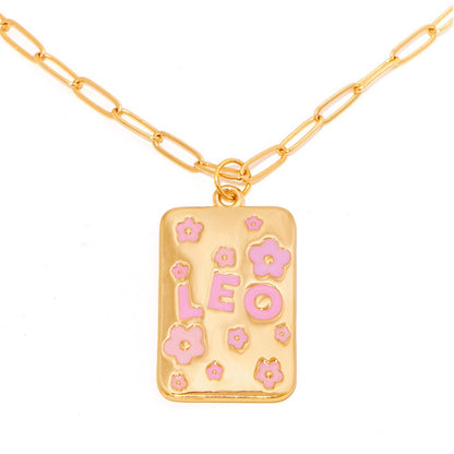 ZODIAC SIGN PATTERN NECKLACE