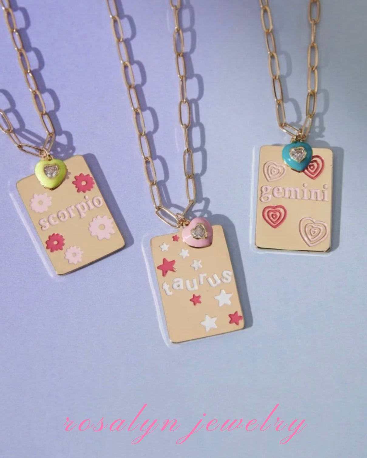 ZODIAC SIGN PATTERN NECKLACE