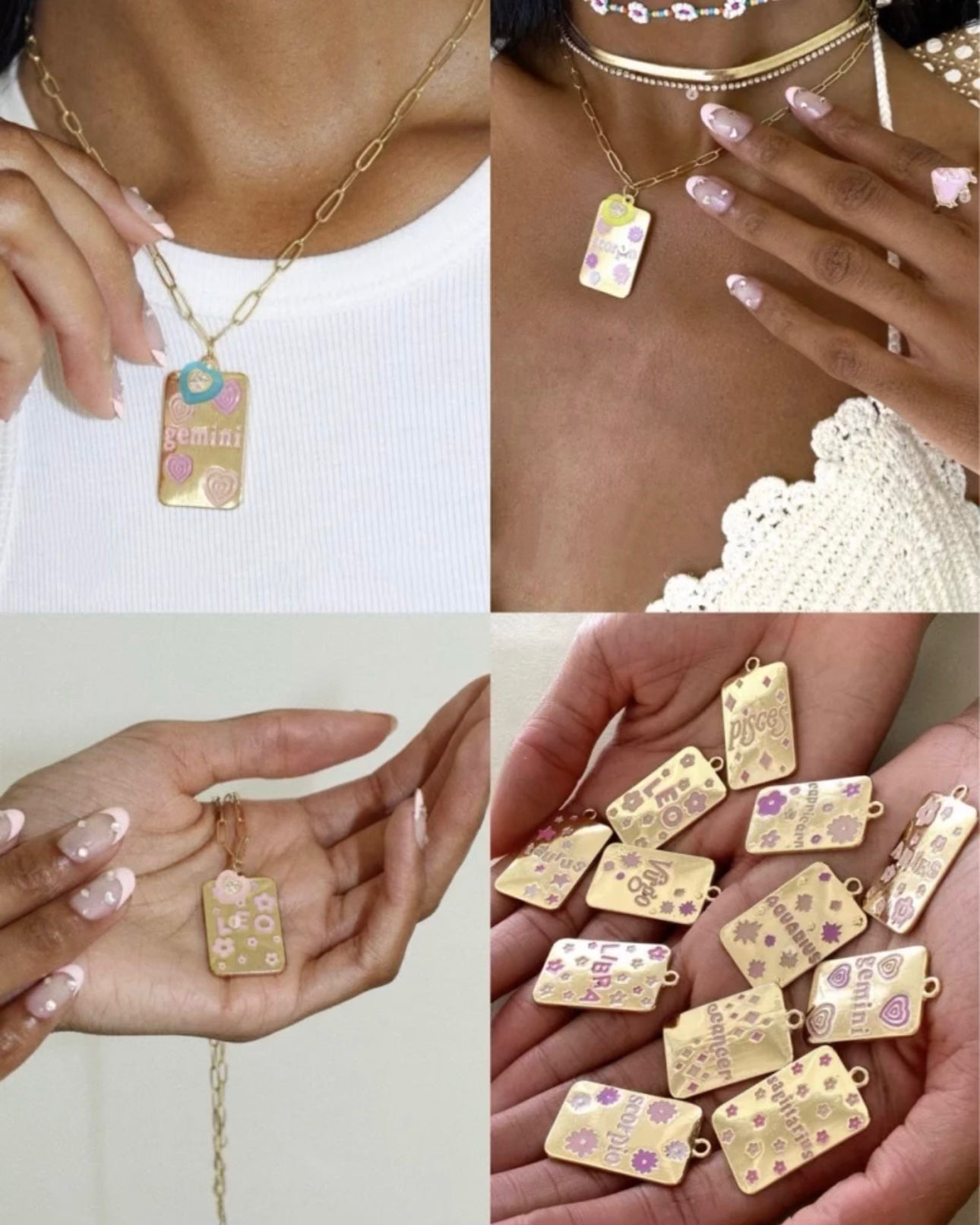 ZODIAC SIGN PATTERN NECKLACE