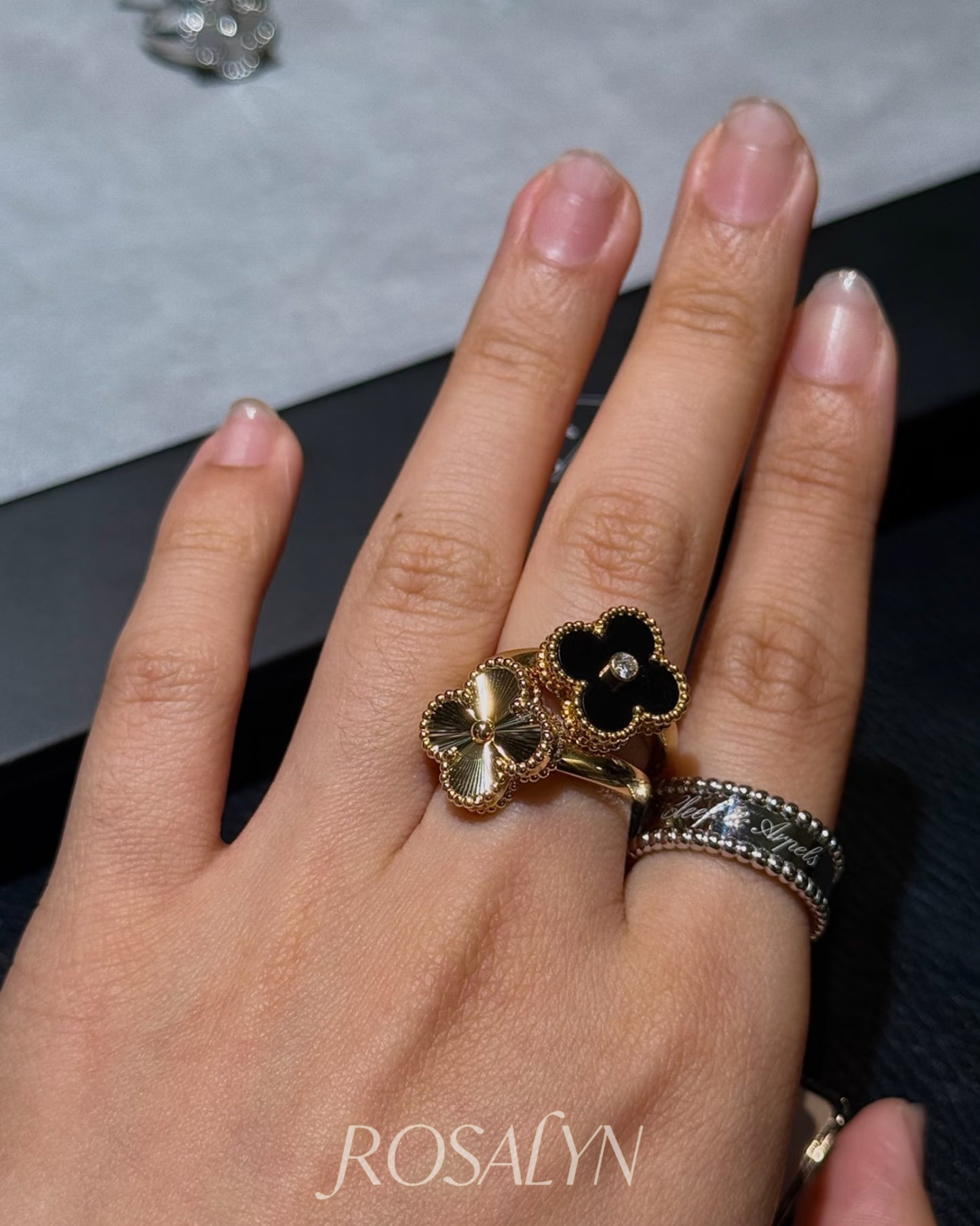 FOUR-LEAF CLOVER RING