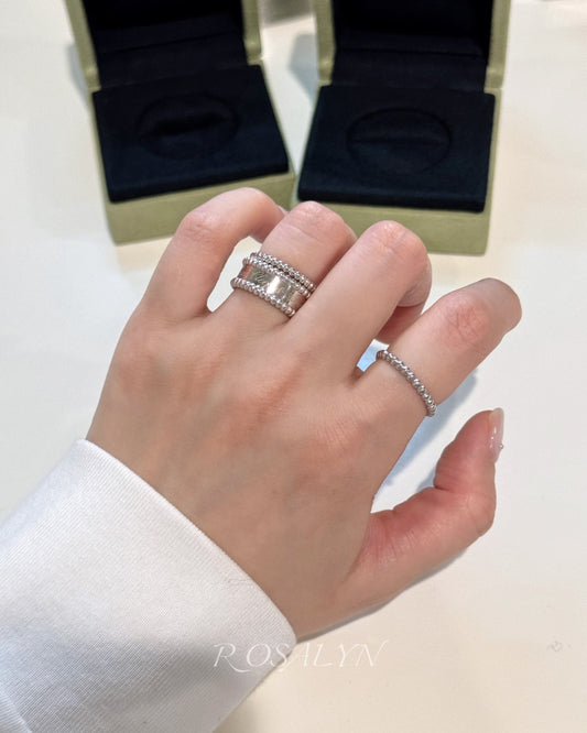 SIGNED RING AND BEAD RING