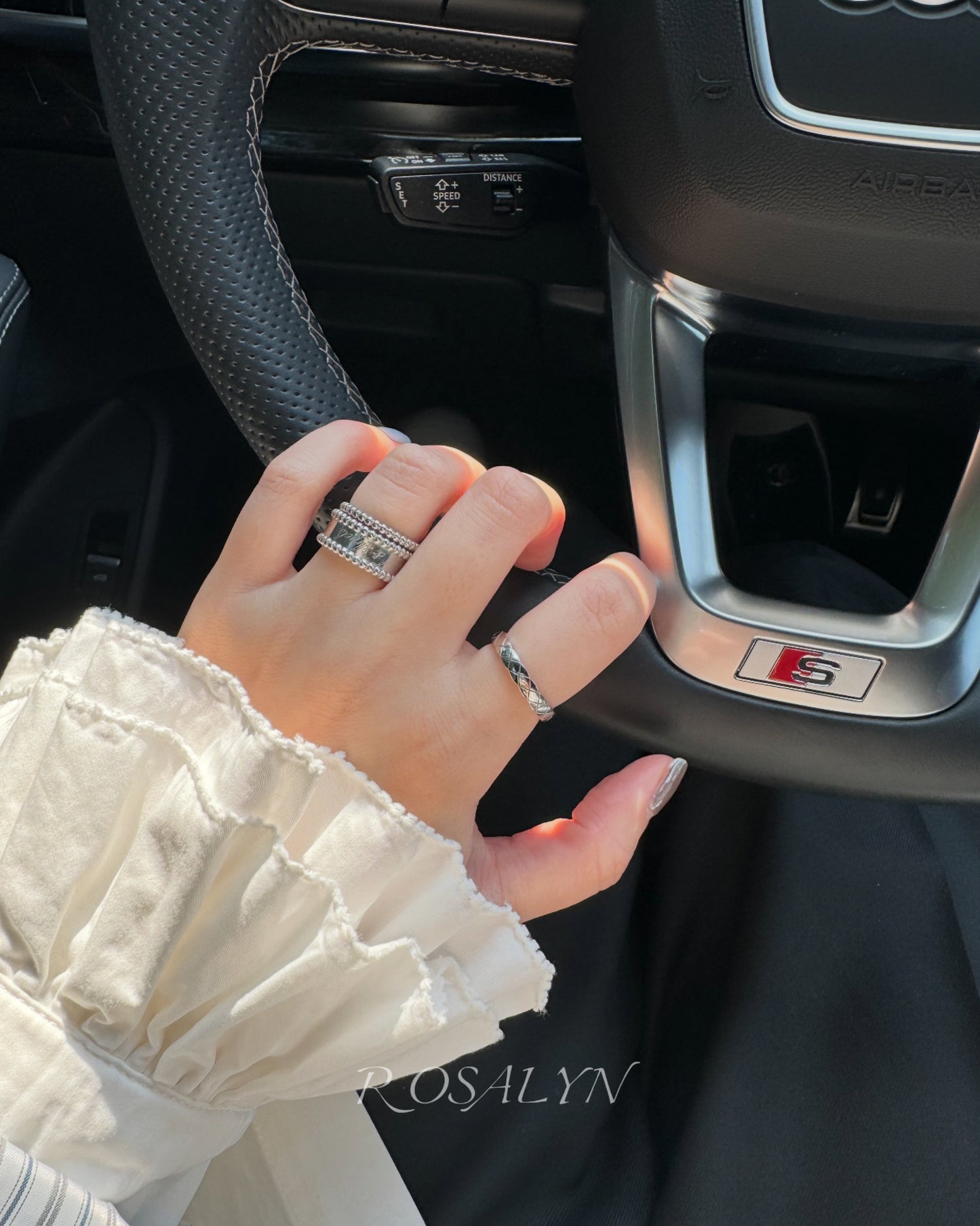 SIGNED RING AND BEAD RING