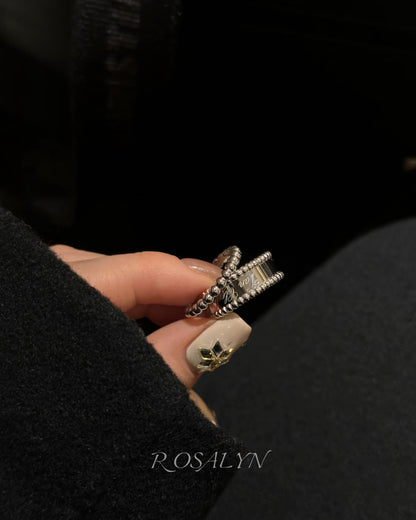 SIGNED RING AND BEAD RING