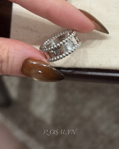 SIGNED RING AND BEAD RING
