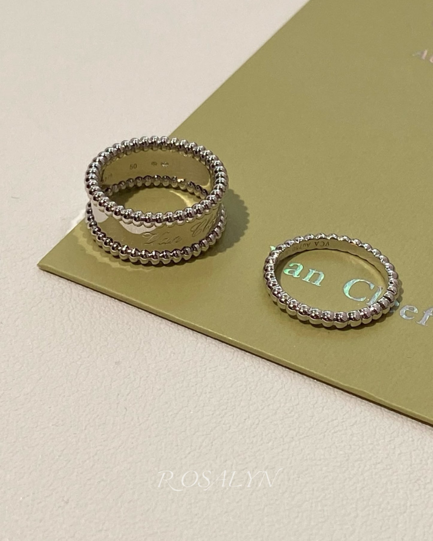 SIGNED RING AND BEAD RING