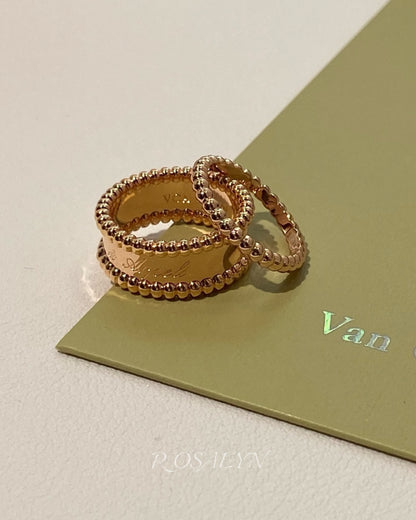 SIGNED RING AND BEAD RING