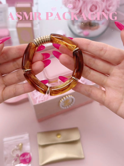 BROWN RESIN BRACELET