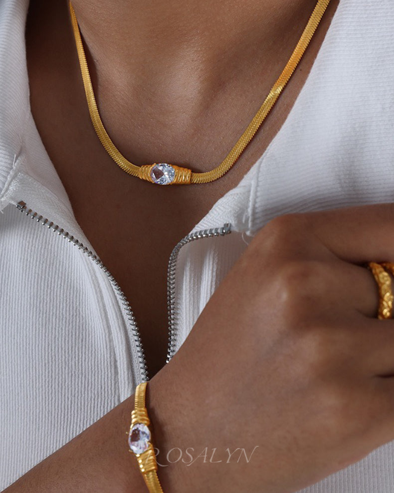 SNAKE BONE NECKLACE BRACELET