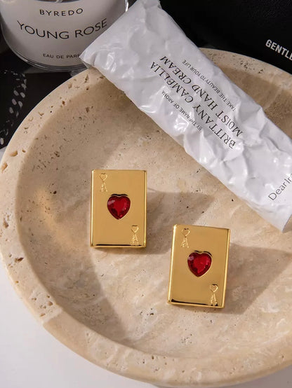 POKER EARRINGS