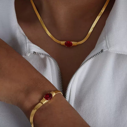 SNAKE BONE NECKLACE BRACELET