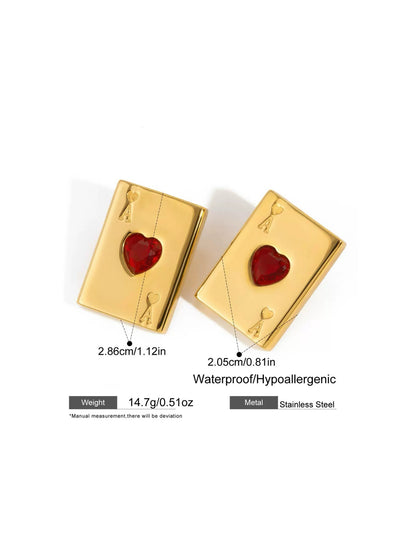 POKER EARRINGS
