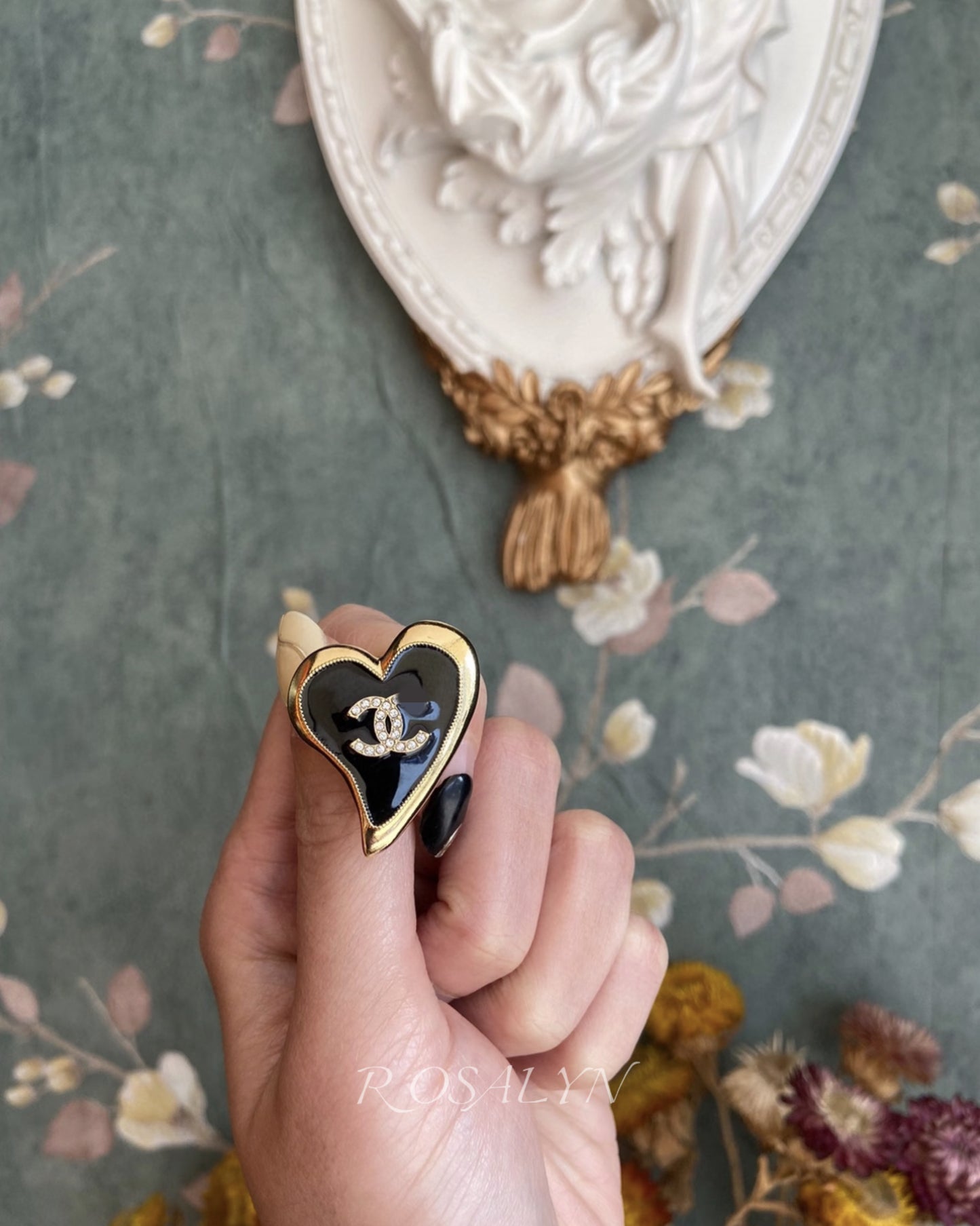 ENAMEL HEART BROOCH