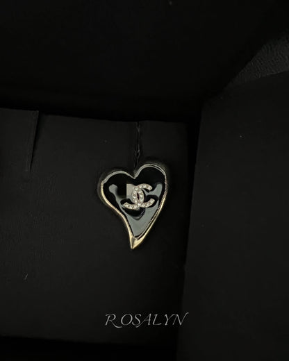 ENAMEL HEART BROOCH