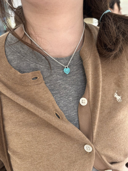 BLUE CANDY BEAN NECKLACE