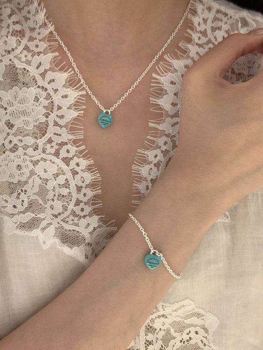 BLUE CANDY BEAN NECKLACE