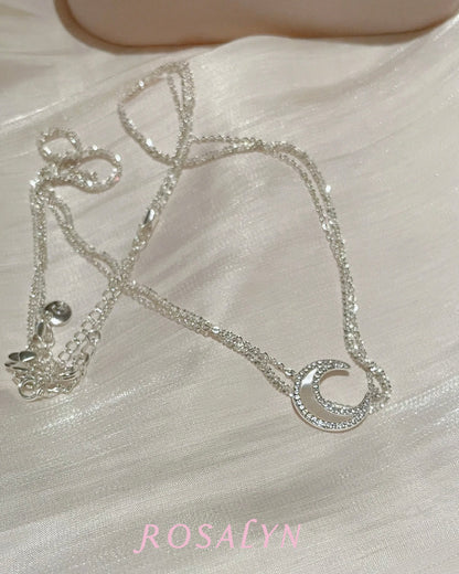 BROKEN SILVER MOON NECKLACE