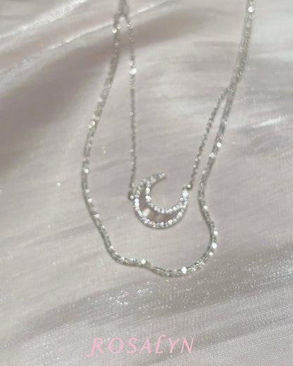 BROKEN SILVER MOON NECKLACE