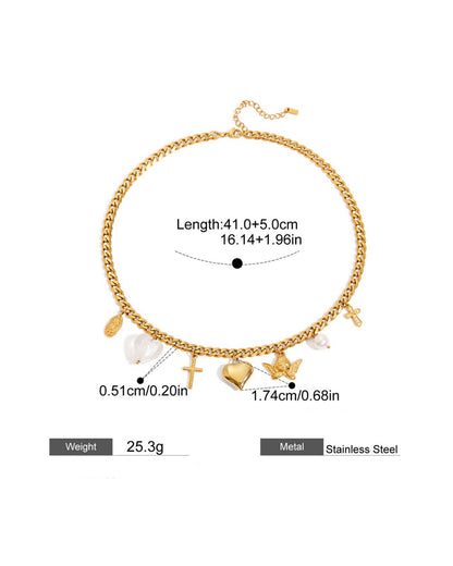 HEAVENLY CROSS NECKLACE