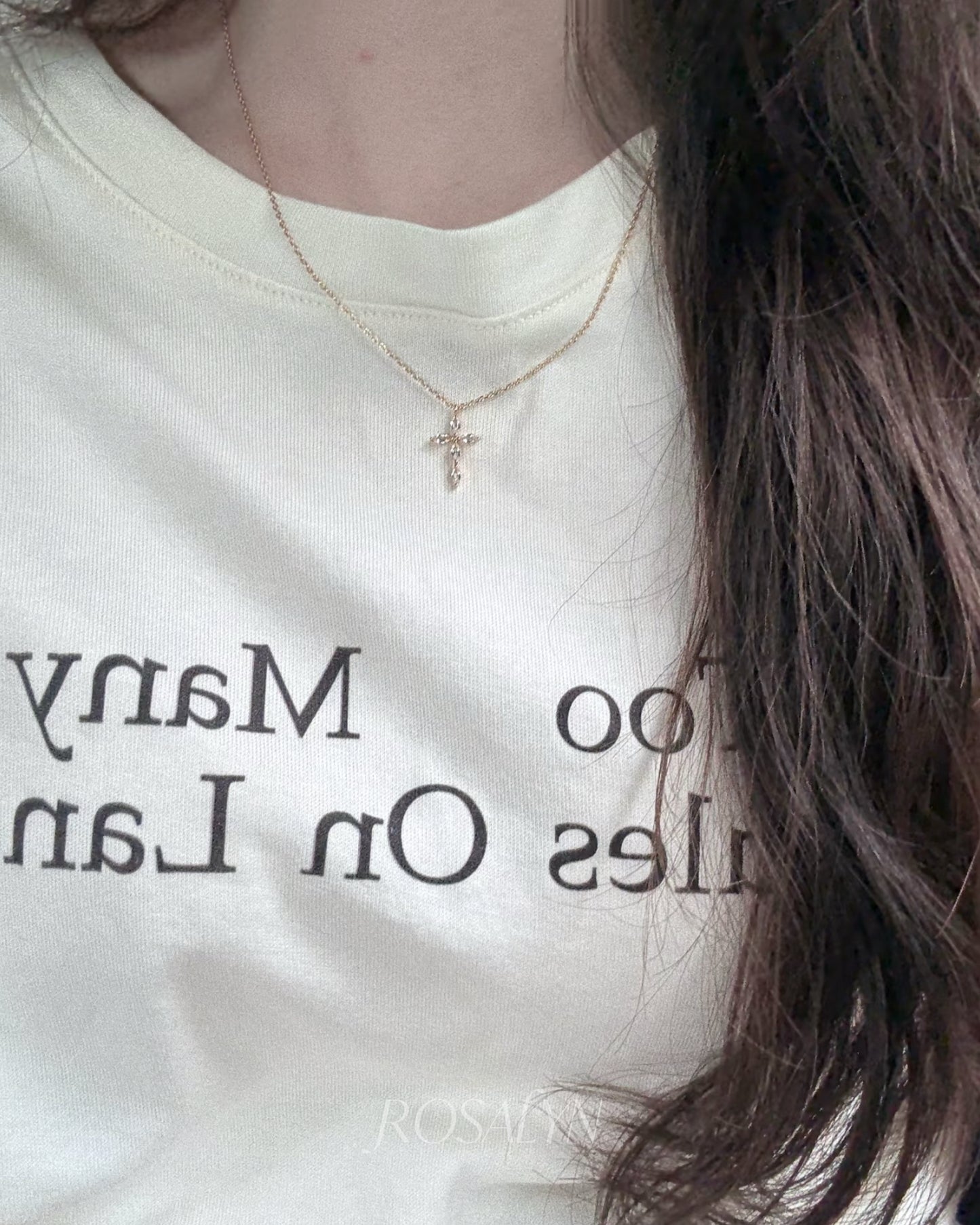CRYSTAL-LIKE CROSS NECKLACE