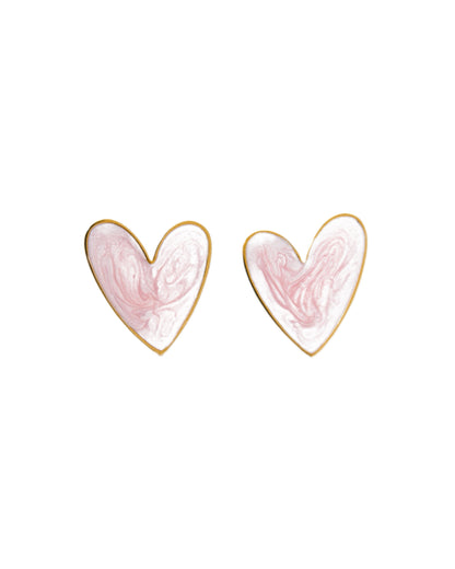 COLORED HEART EARRINGS