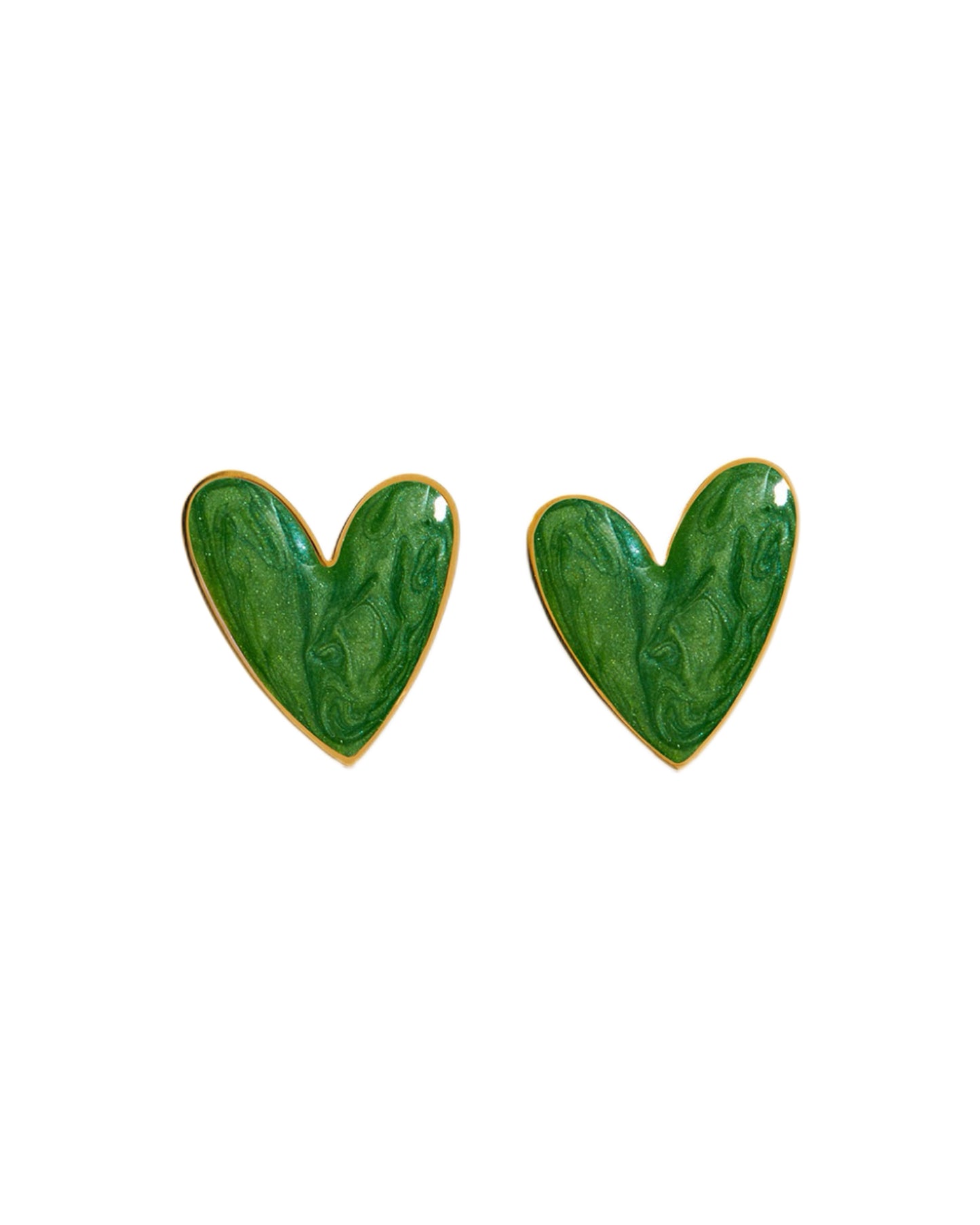 COLORED HEART EARRINGS