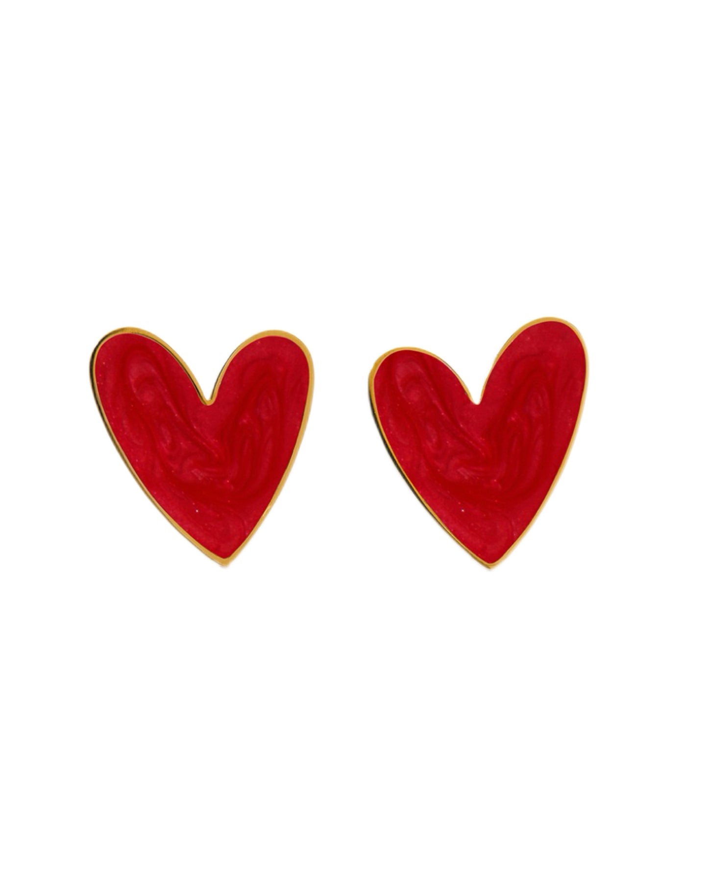 COLORED HEART EARRINGS