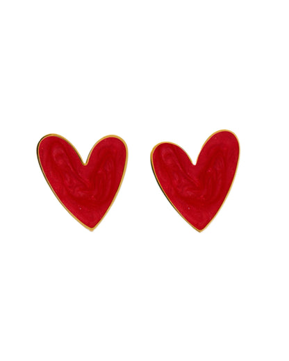 COLORED HEART EARRINGS