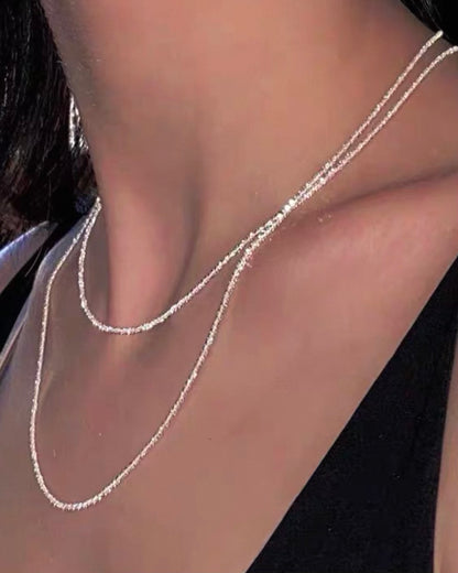 BROKEN SILVER MOON NECKLACE