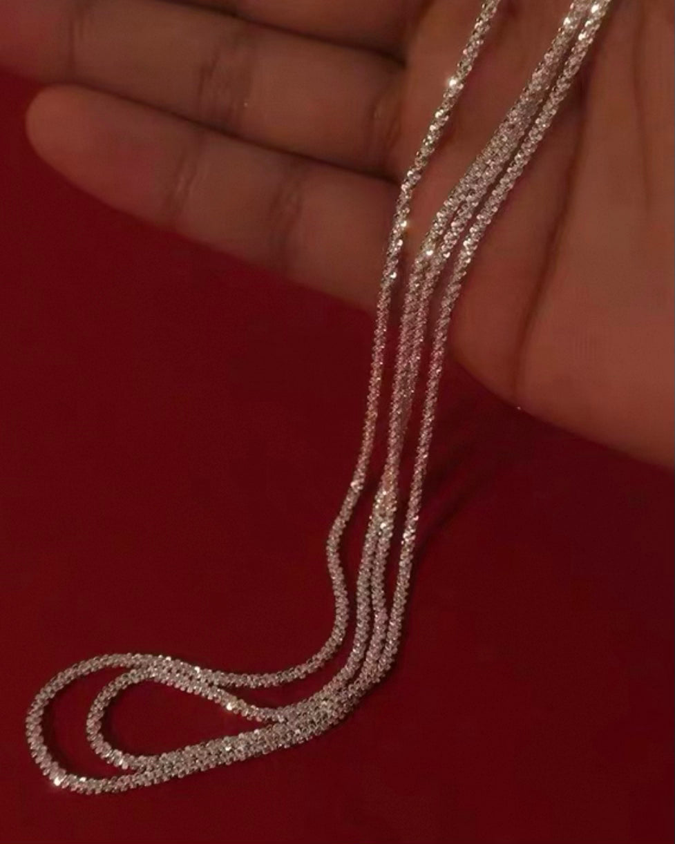 BROKEN SILVER MOON NECKLACE
