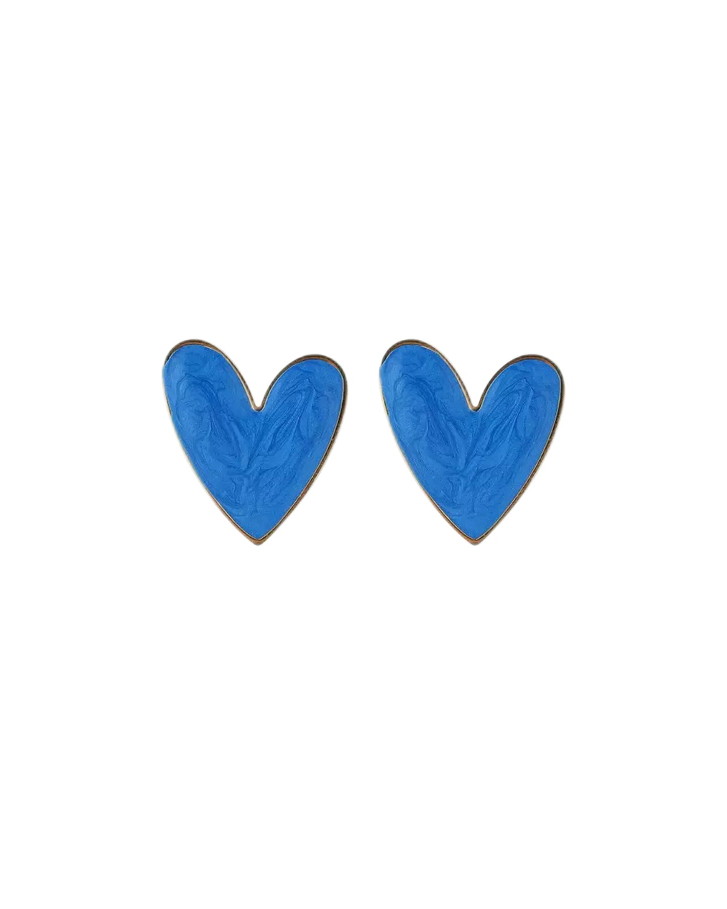 COLORED HEART EARRINGS