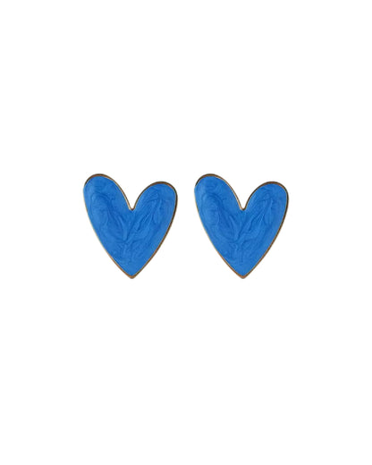 COLORED HEART EARRINGS