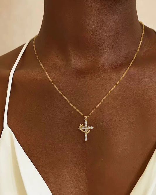 CROWN CROSS NECKLACE